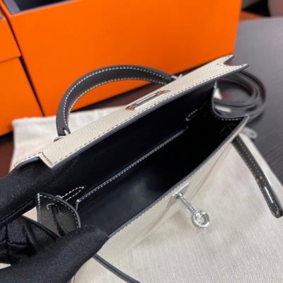 wholesale quality hermes kelly mini ii epson phw bicolor craie match noir
